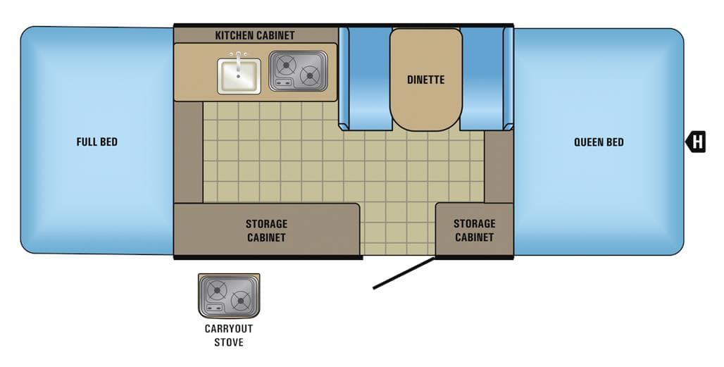 13ft Jayco 10SD Floorplan